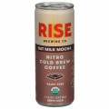 Rise Brewing Co. 7 fl. oz. Organic Oat Milk Mocha Nitro Cold Brew Coffee (12 Pack)