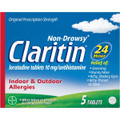 Claritin® Allergy Relief 24 Hour Non-Drowsy Loratadine Tablets (5 Count)