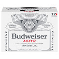 Budweiser 12 fl. oz. Zero Non-Alcoholic American Lager Beer (12 Pack)