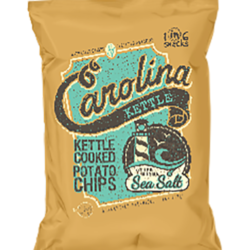 Carolina Kettle 2 oz. Outer Banks Sea Salt Kettle Cooked Potato Chips (20 Pack)