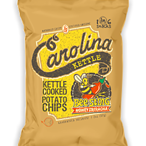 Carolina Kettle 2 oz. Honey Sriracha Kettle Cooked Potato Chips (20 Pack)