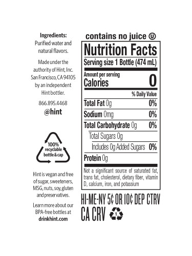 hint® 16 oz. Raspberry Flavored Water