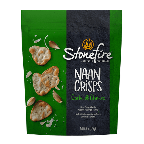 Stonefire 6 oz. Garlic & Cheese Naan Crisps