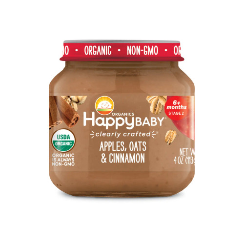 Happy Baby® 4 oz. Clearly Crafted Apples, Oats & Cinnamon Jar