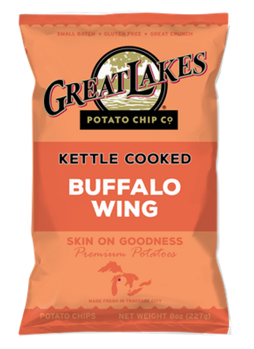Great Lakes 1.375 oz. Buffalo Wing Kettle Cooked Potato Chips (40 Pack)