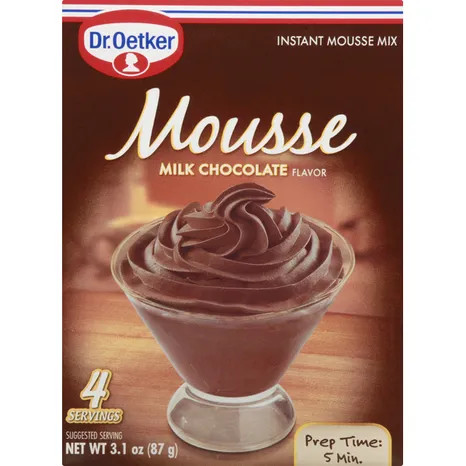 Dr. Oetker 3.1 oz. Instant Milk Chocolate Mousse Mix Kitch'n