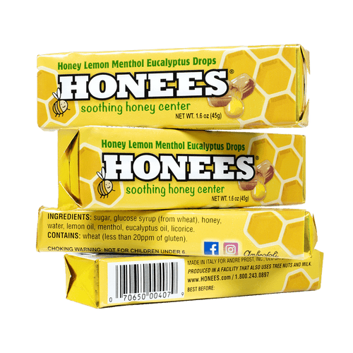 Honees 1.5 oz. Honey Lemon Menthol Eucalyptus Drops (4 Pack)