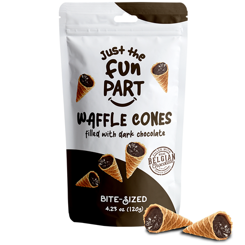 Just the Fun 4.23 oz. Waffle Cone Mini Filled With Dark Chocolate