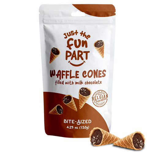 Just the Fun 4.23 oz. Waffle Cone Mini Filled With Milk Chocolate