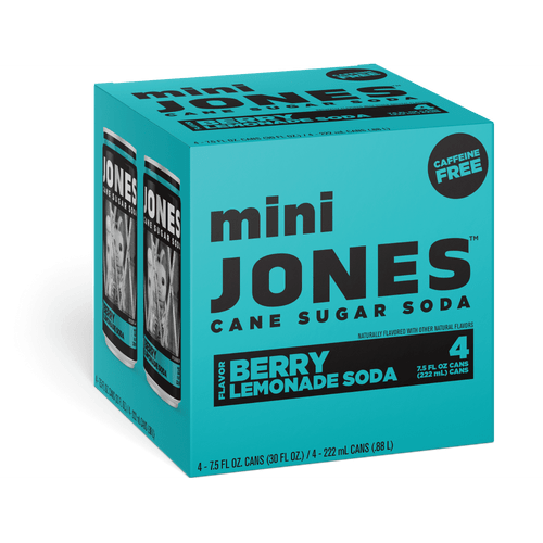 Jones 7.5 fl. oz. Berry Lemonade Soda Mini Cans (4 Pack)