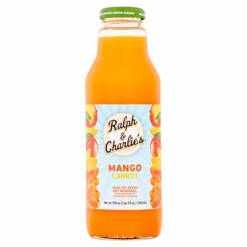 Ralph & Charlie's 18 fl. oz. Healthy Every Day Beverage Mango Carrot Drink Blend