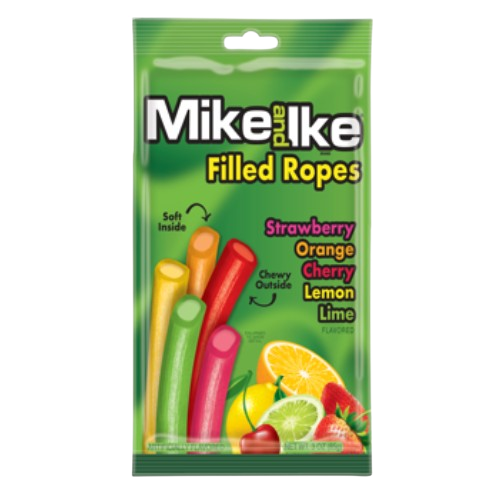 Mike and Ike 3 oz Assorted Fill Ropes Peg Bag