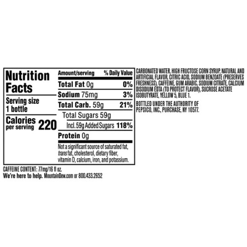 Mountain Dew 20 fl. oz. Baja Blast