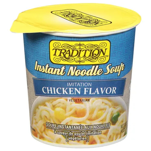 Tradition 2.29 oz. Vegetarian Instant Noodle Imitation Chicken Flavor Soup