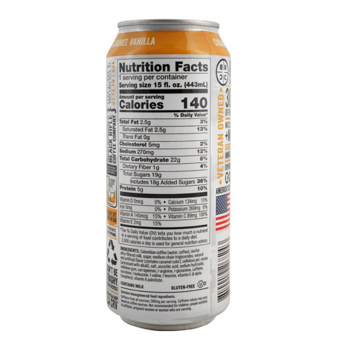 Black Rifle 12 fl. oz. Ready To Drink Espresso Triple Shot Caramel Vanilla Coffee (6 Pack)