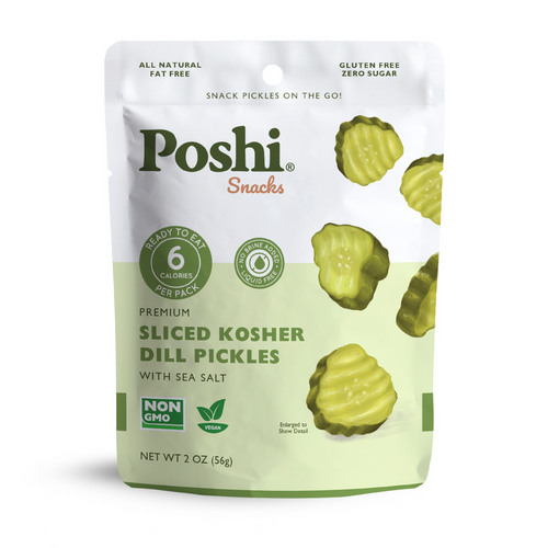 Poshi 2 oz. Sliced Kosher Dill Pickles