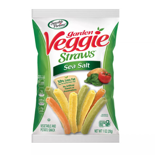 Sensible Portions® 1 oz. Sea Salt Garden Veggie Straws (24 Pack)