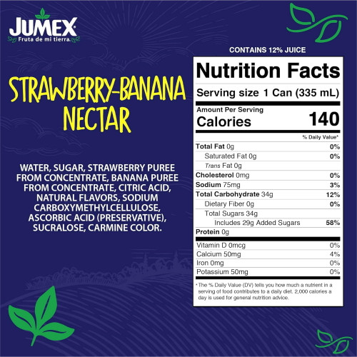 Jumex 11.3 fl. oz. Strawberry-Banana & Guava Nectar Variety Pack (12 Pack)