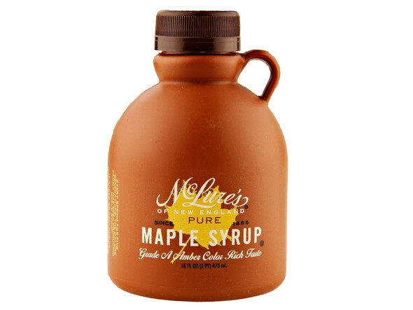 McLure's 16 fl. oz. Medium Amber Grade A Maple Syrup