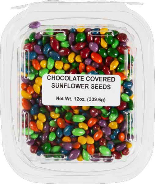 Kitch'n Snacks 12 oz. Sunbursts® Candy Coated Chocolate Sunflower Seeds Tub