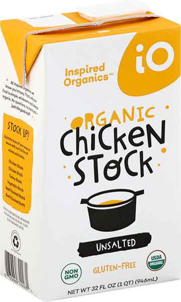 Inspired Organic® 32 oz. Organic Unsalted Chicken Stock