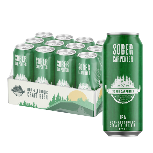 Sober Carpenter 16 fl. oz. Non-Alcoholic West Coast IPA Craft Beer (4 Pack)