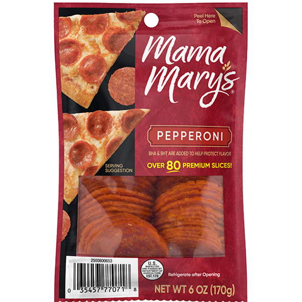Mama Mary’s 6 oz. Premium Gourmet Pepperoni