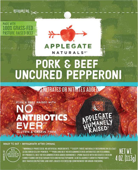 Applegate Naturals® 4 oz. Uncured Pork & Beef Pepperoni