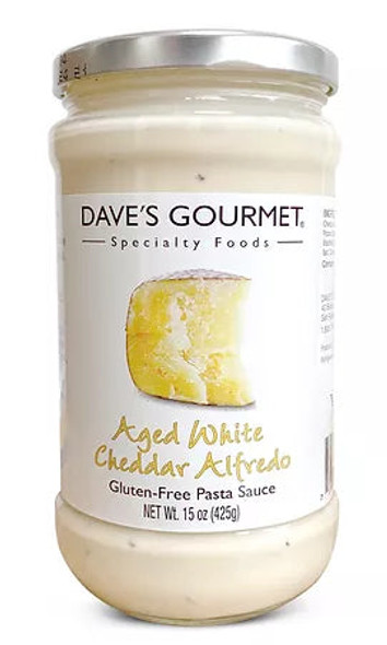 Dave's Gourmet 15 oz. Aged White Cheddar Alfredo Pasta Sauce