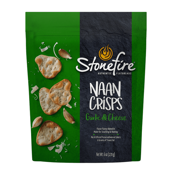 Stonefire 6 oz. Garlic & Cheese Naan Crisps