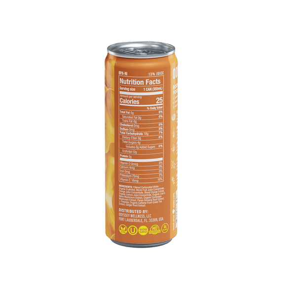 Odyssey Elixir 12 fl. oz. Orange Ginger Sparkling Mushroom Energy Drink