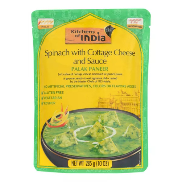 Kitchens Of India 10 oz. Palak Paneer ﻿﻿﻿﻿﻿﻿﻿﻿﻿﻿﻿﻿﻿Spinach with Cottage Cheese and Sauce