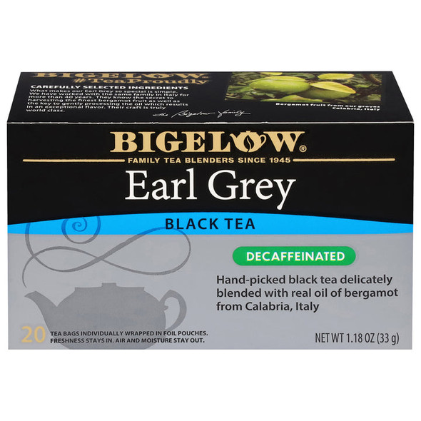 Bigelow Earl Grey Decaf Black Tea (20 Tea Bags)
