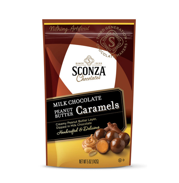 Sconza 5 oz. Milk Chocolate Peanut Butter Caramels