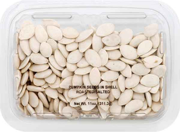 Kitch'n Snacks 11 oz. Roasted & Salted Pumkin Seeds in the Shell Tubs
