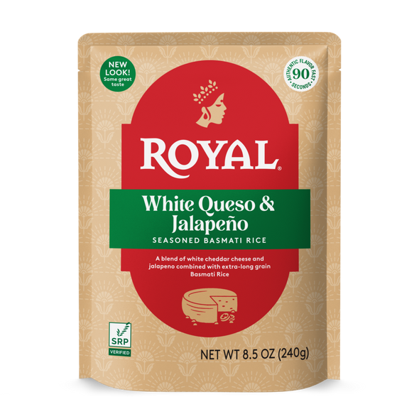 Royal® 8.5 oz. White Queso & Jalapeño Seasoned Basmati Rice