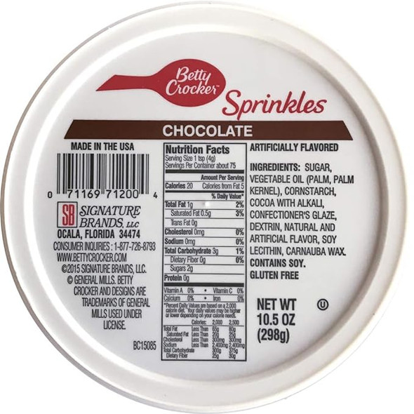 Betty Crocker™ 10.5 oz. Parlor Perfect Ice Cream Chocolate Sprinkles Toppings 