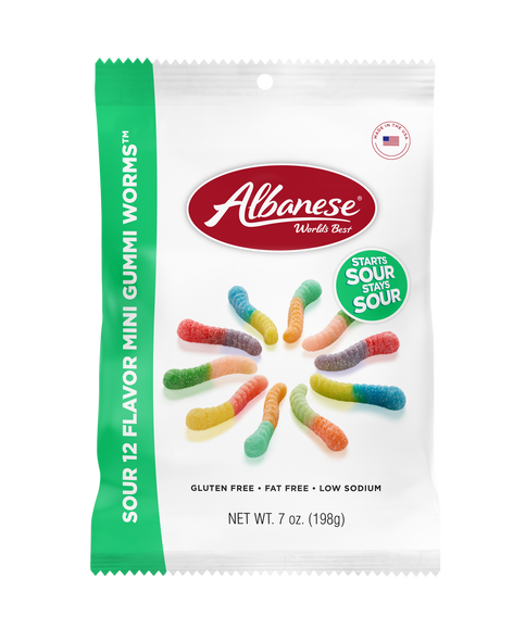 Albanese 7 oz. Sour 12 Flavor Mini Gummi Worms™