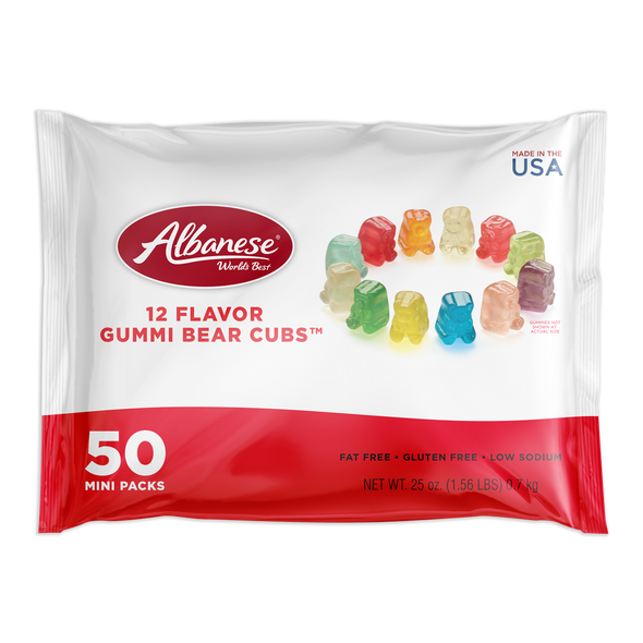 Albanese .25 oz. 12 Flavor Gummi Bear Cubs™ (50 Mini Packs)
