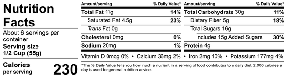 Flax 4 Life 11 oz. Banana Coconut Snacking Granola