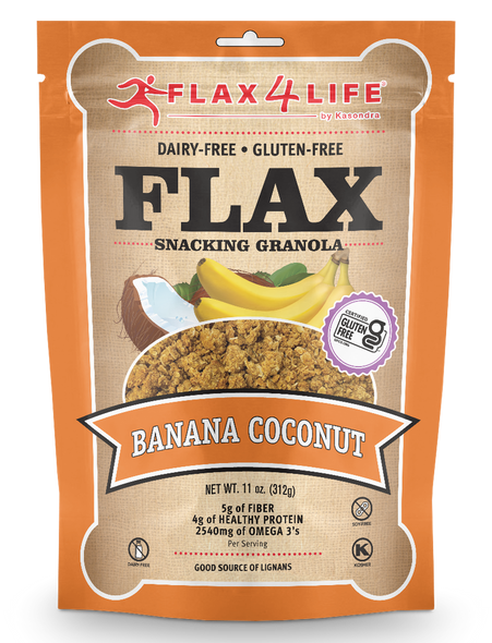 Flax 4 Life 11 oz. Banana Coconut Snacking Granola