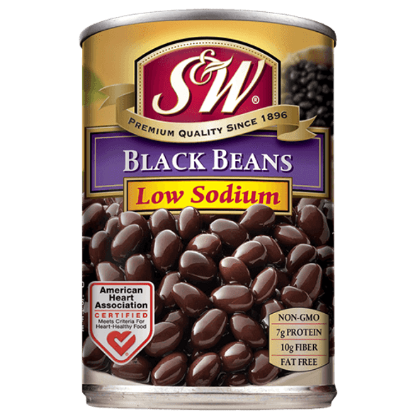 S&W® 15 oz. Low Sodium Black Beans