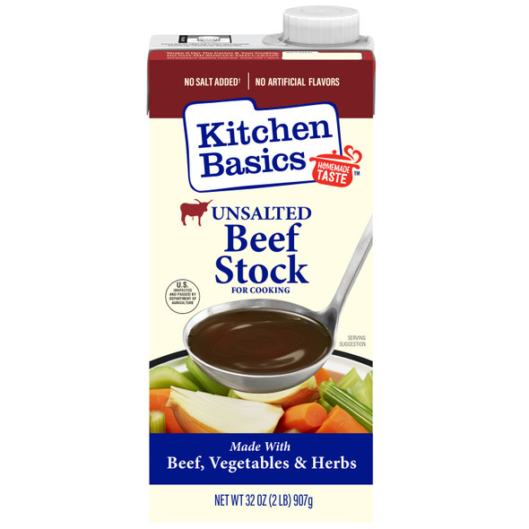 Kitchen Basics® 32 oz. Unsalted Beef Stock
