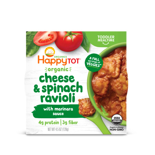 Happy Tot®️ Organics 4.5 oz. Cheese & Spinach Ravioli Bowl