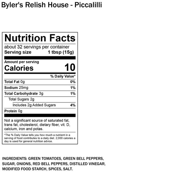 Byler's Relish House 16 oz. Piccalilli