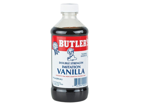 Butler's Best 8 fl. oz. Dark Double Strength Imitation Vanilla