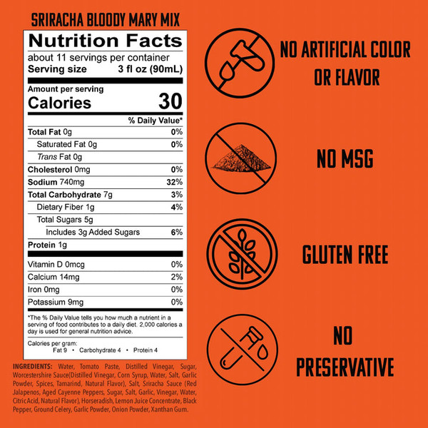 Spooky 32 fl. oz. Non-Alcoholic Sriracha Bloody Mary