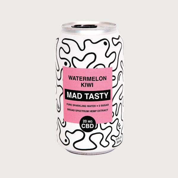 MAD TASTY 12 fl. oz. Watermelon Kiwi Pure Sparkling Water (6 Pack)