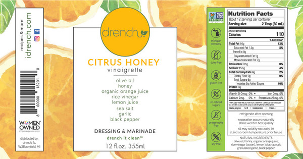 drench 12 fl. oz. Citrus Honey Vinaigrette & Marinade