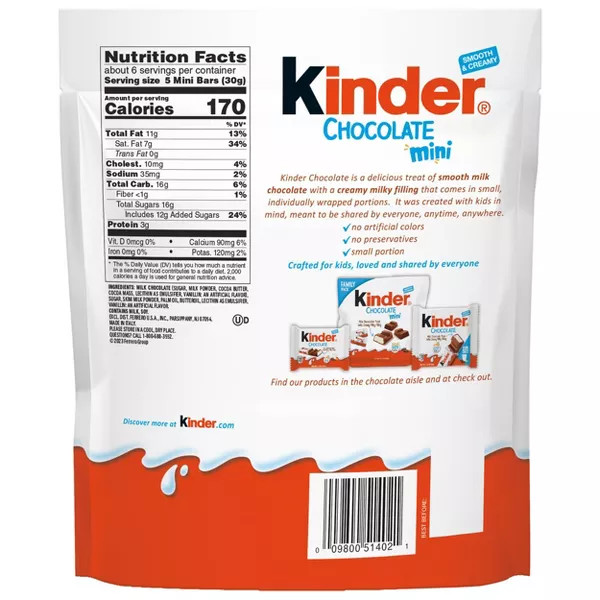 Kinder® 7.2 oz. Chocolate Mini Candy Share Pack